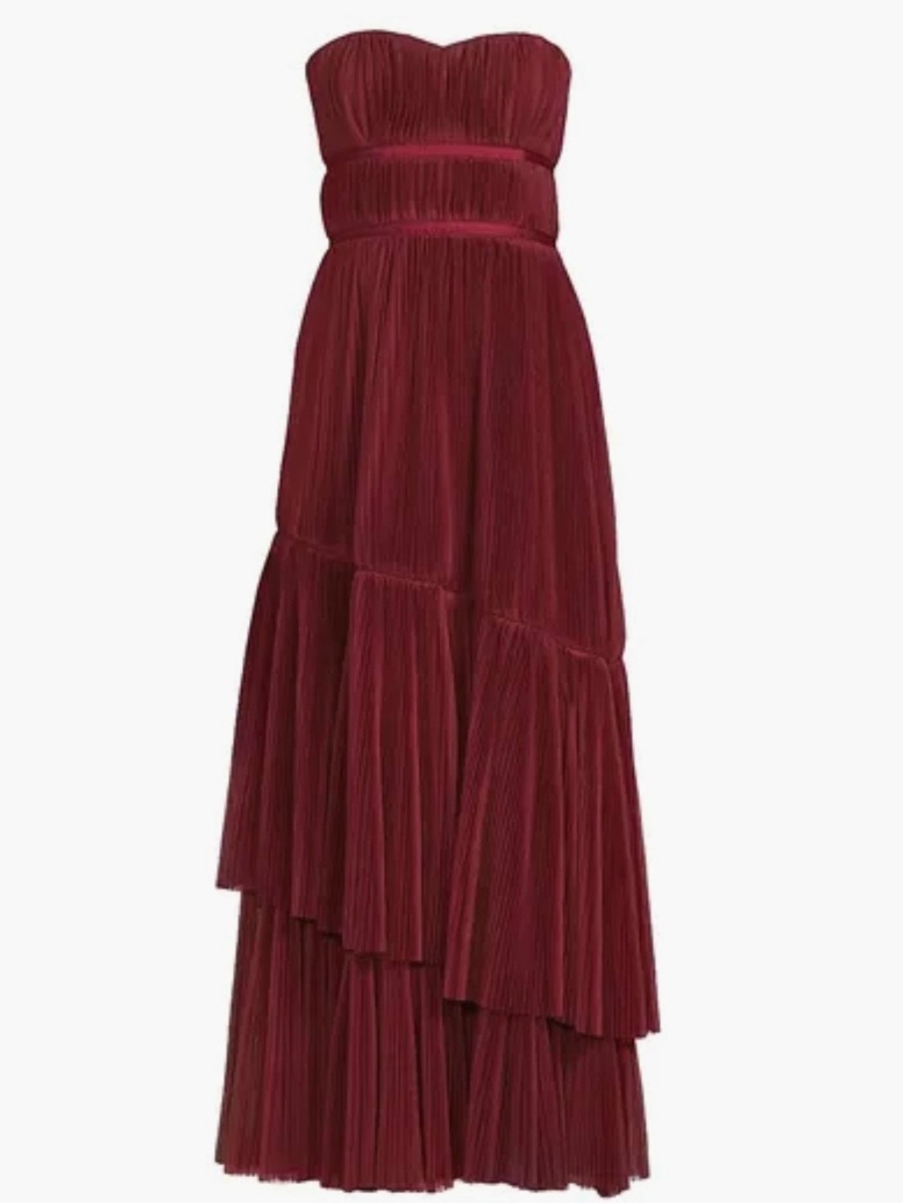 NWT Hutch size 20W Renza tulle gown strapless formal dress deep red burgundy